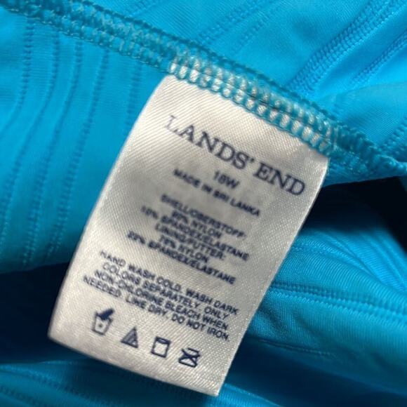 NWOT LAND’END SKIRTINI SKI BLUE‎  SWIMSUIT TOP SIZE 18W - Picture 3 of 4